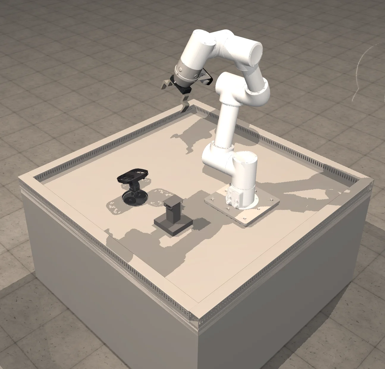 MuJoCo 中的 FR3 操作工作区