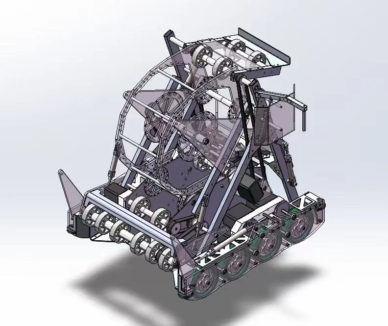 VEX 机器人机械总成的 CAD 视图